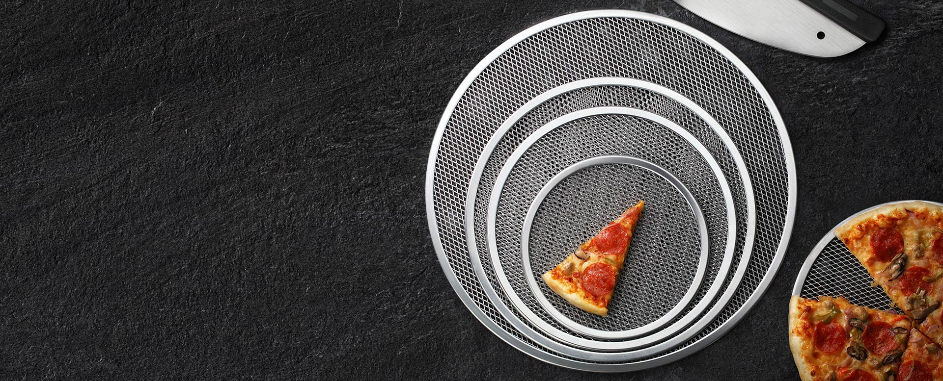 Telas de pizza de alumínio